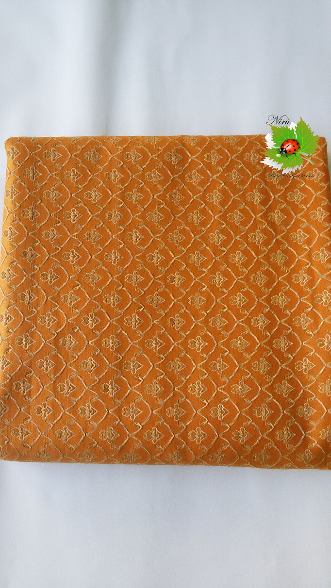 Scampolo tessuto damascato Dis.Rombi nuovo 280x280 cm. Col.Arancio.A680