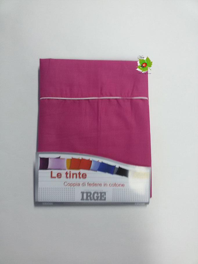 Coppia federe Irge in cotone Fucsia 52x82 Art.A266