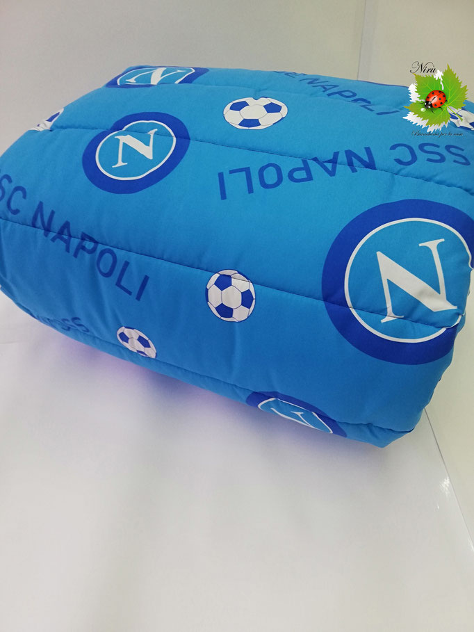 Trapunta piumone SSC Napoli ufficiale scudetto per letto una piazza e mezza double face 220x260 cm. B332