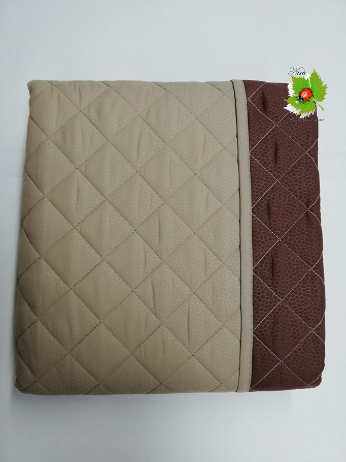 Salvadivano trapuntato 2 posti double face Sovrano. Col.Beige-Marrone. B385