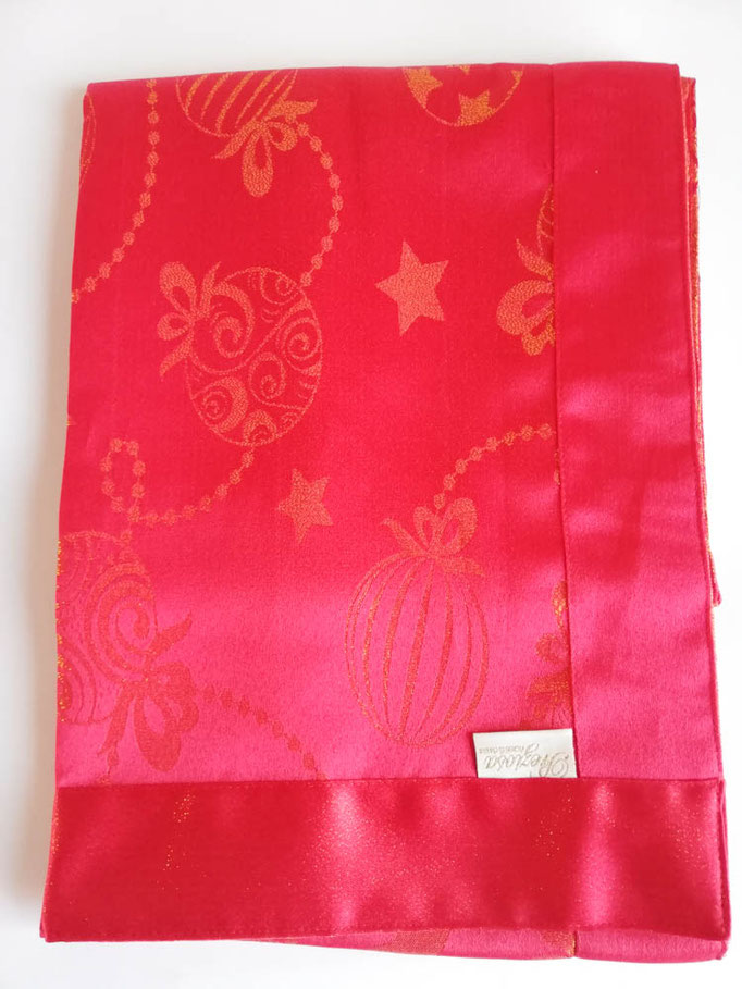 Runner centrotavola Natalizio rettangolare 40x140 cm jacquard lurex. Col.Rosso. D138