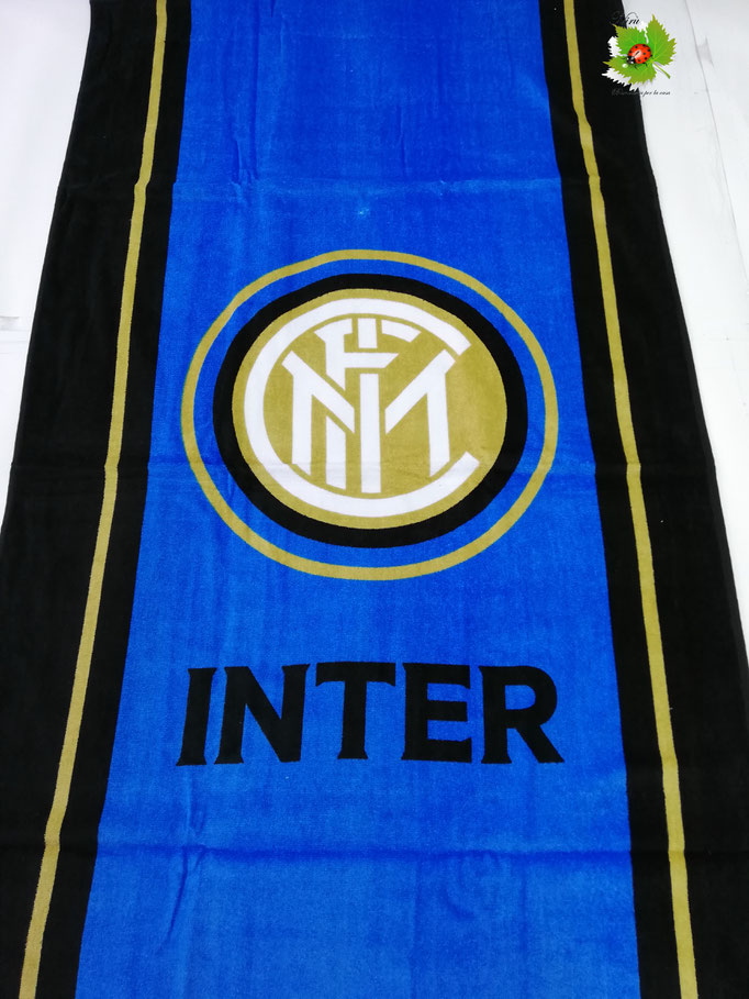 Telo mare F.C Inter ufficiale 70x140 cm spugna di cotone. N10