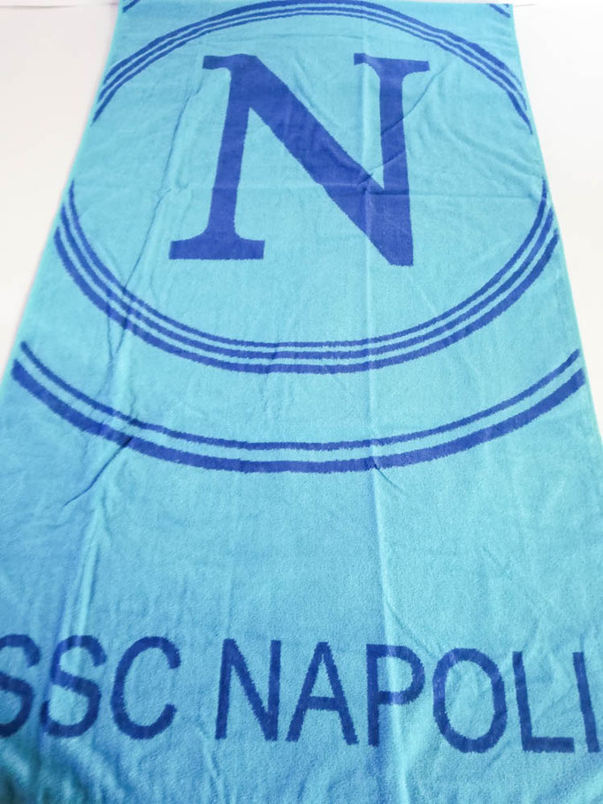 Telo Mare S.S.C Napoli ufficiale 75x160 cm spugna di cotone. B799