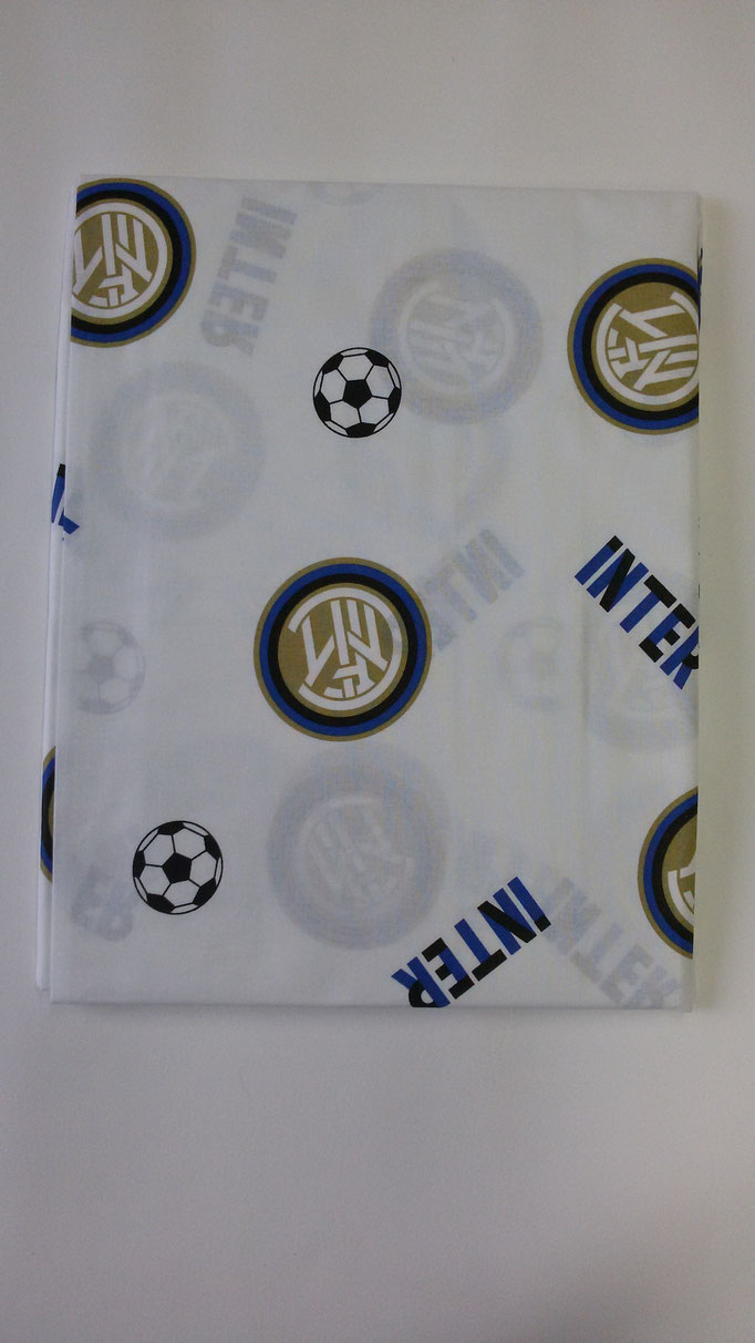 Coppia pannello tenda F.C Inter in cotone ufficiale 140x290 cm. A128