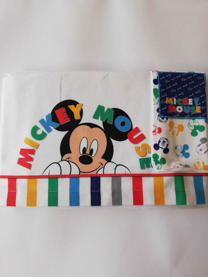 Completo lenzuola Disney baby lettino (culla) 100% cotone. Col.Celeste. C057