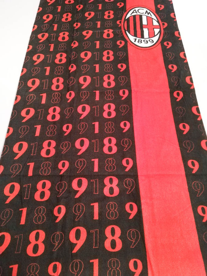 Telo Mare A.C Milan ufficiale 75x140 cm spugna di cotone. A685