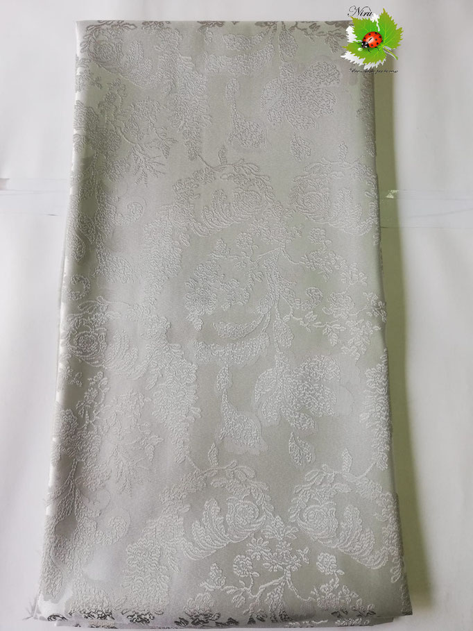 Scampolo tessuto jacquard dis. foglie 280x280 cm. Col.Tortora.B236