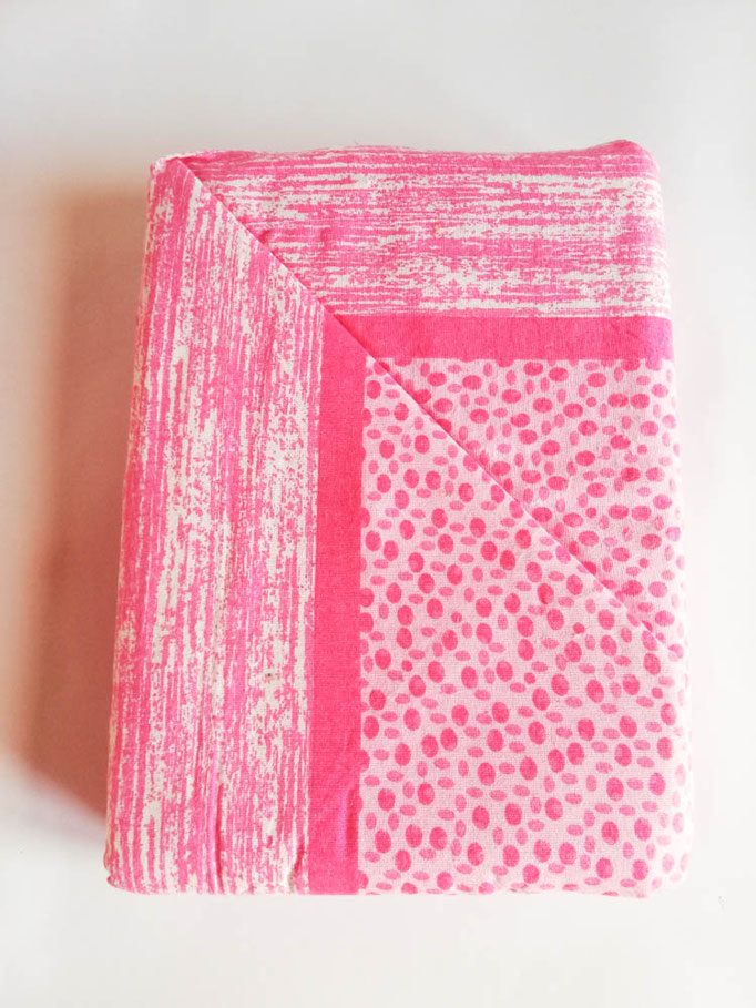 Completo lenzuola di flanella per letto singolo. Dis.Pois. Col.Rosa.  A116