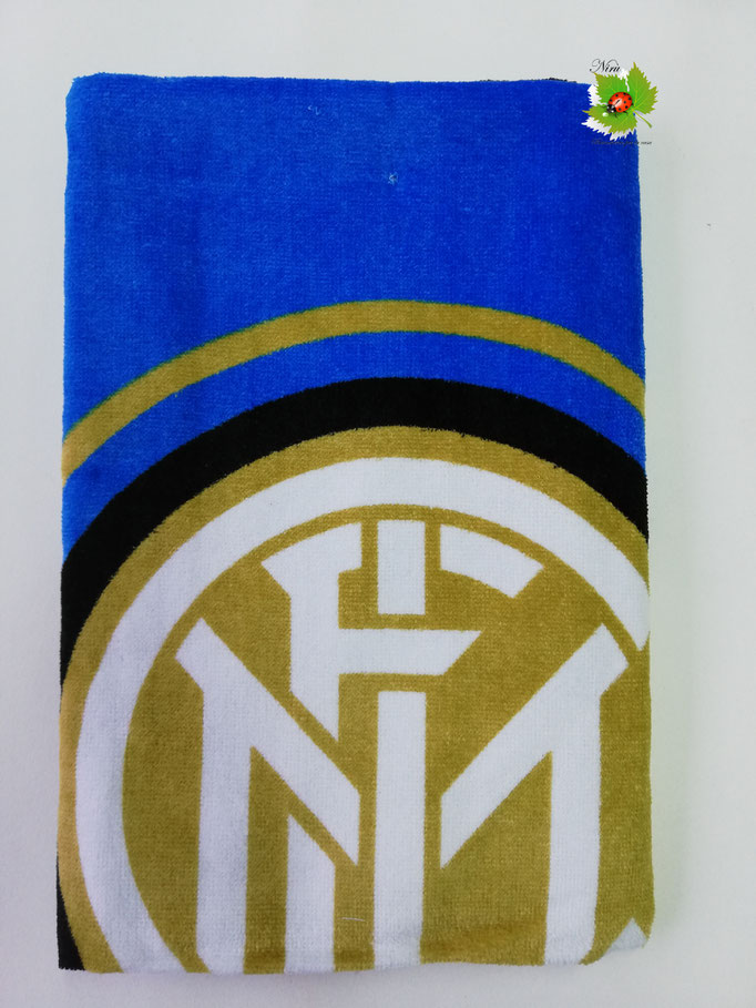 Telo mare F.C Inter ufficiale 70x140 cm spugna di cotone. N10