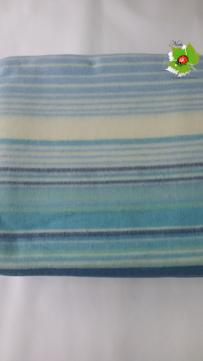 Coperta jacquard misto lana matrimoniale codival. Art.Tesy. Col.Azzurro.B26