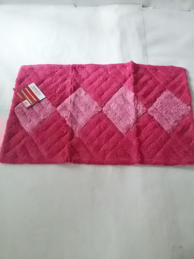 Tappeto bagno spugna di cotone 50x80 cm Rosa/Fucsia Art.A271