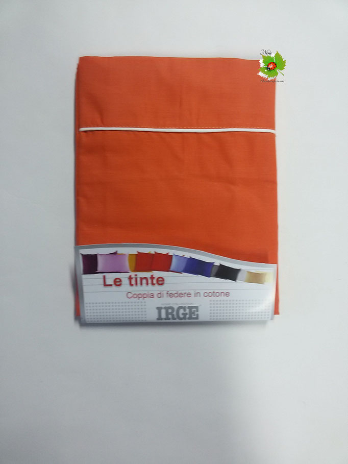 Coppia federe Irge in cotone Arancio 52x82 Art.A266