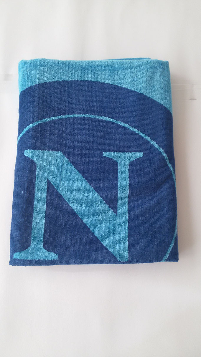 Telo Mare S.S.C Napoli ufficiale 90x170 cm spugna di cotone maxi. A192