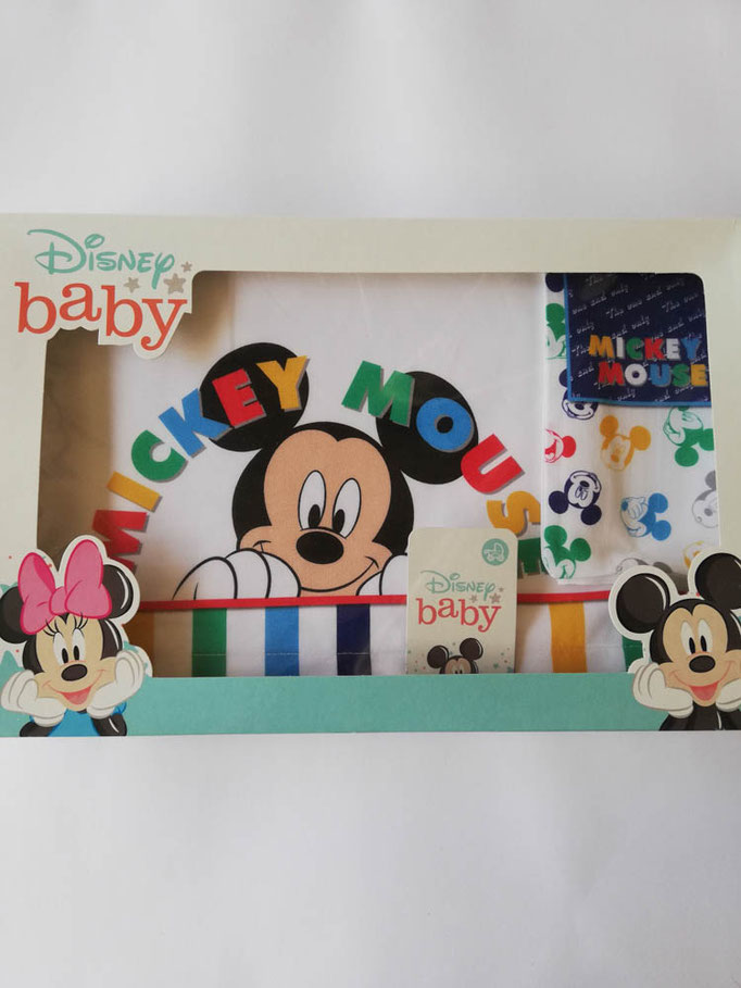 Completo lenzuola Disney baby lettino (culla) 100% cotone. Col.Celeste. C057