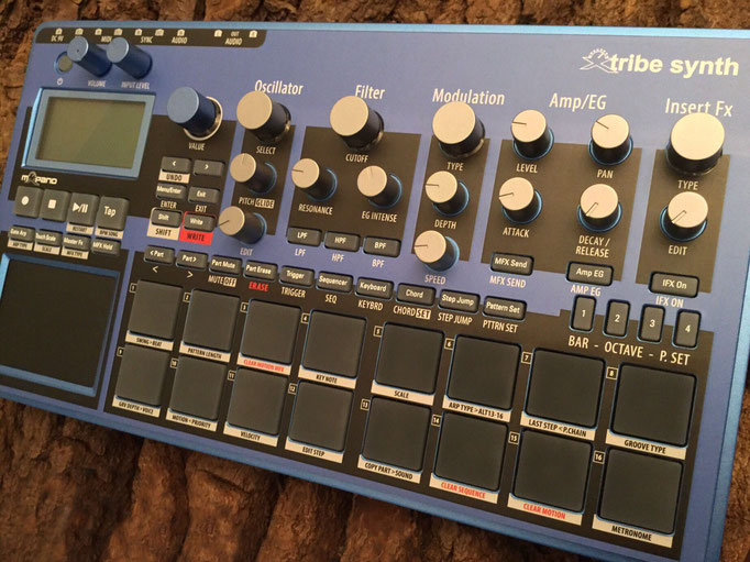 Korg Electribe 2 Synthesizer Blue, Instrument Overlay - mxpand 