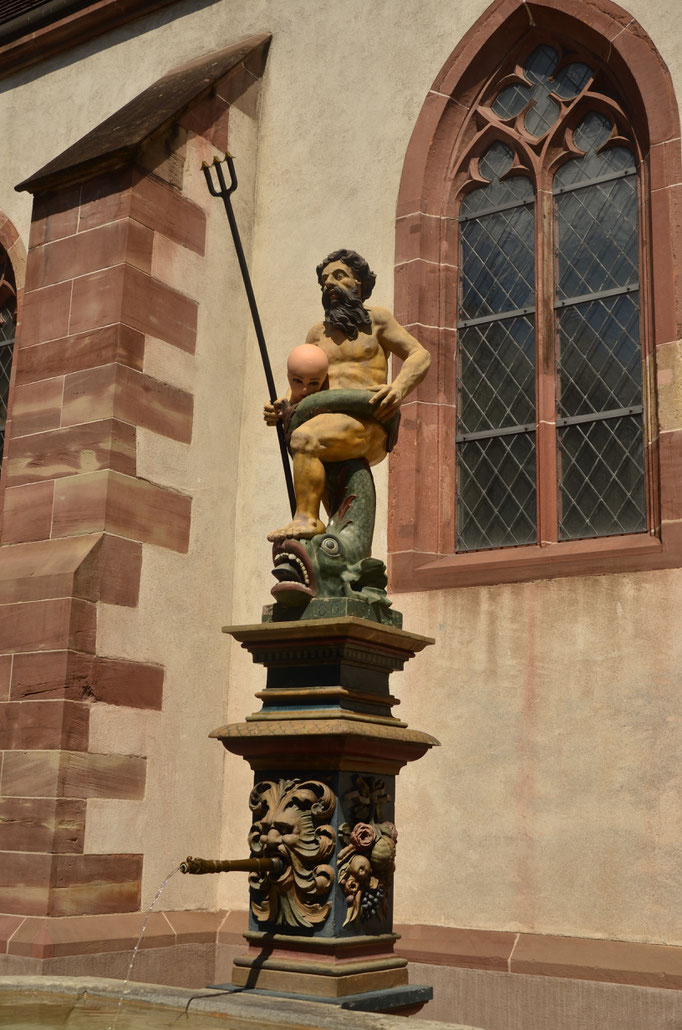 Fontaine de Neptune, Bâle, Suisse