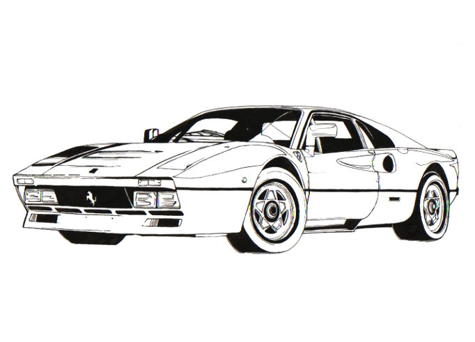 フェラーリのイラスト