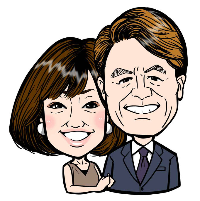 ヒロミと松本伊予のイラスト