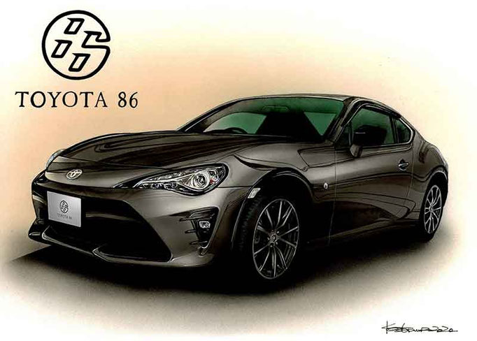 トヨタ86の車絵イラスト