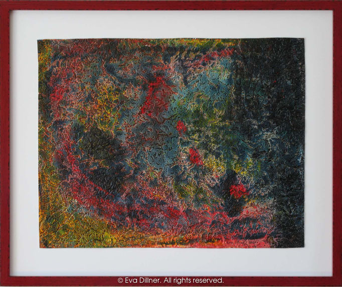 Year of the Dragon C379 64x53cm (50x40 acrylic on wallpaper) © 2015 Eva Dillner. Private collection Sweden.