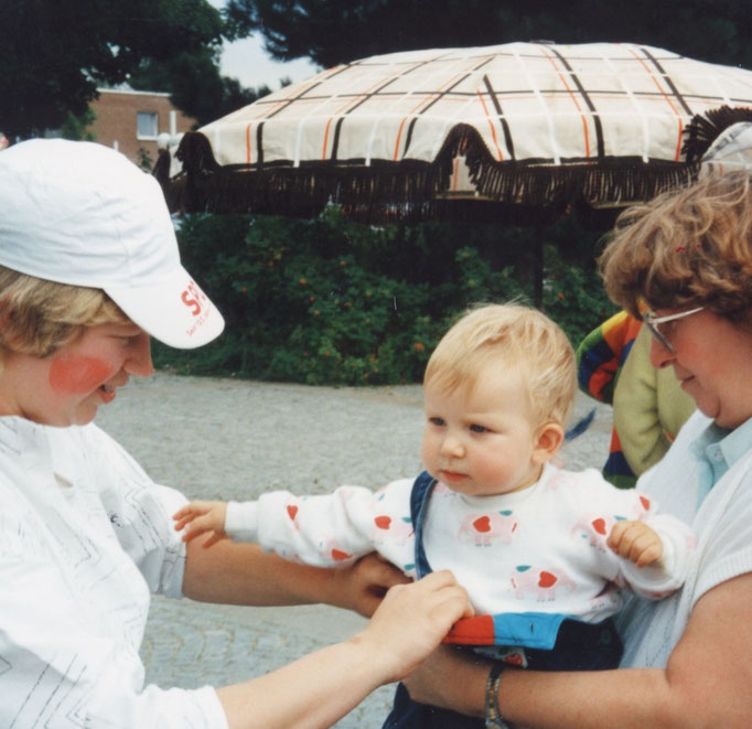 Cordula Schultz auf dem SPD-Fest in Trappenkamp 1989