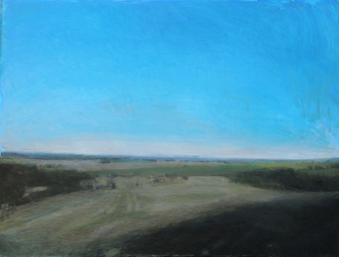 Paysage à Montbrun Lauragais. By Nicolas Borderies, oil on canvas, 120 x 160 cm, 2022.