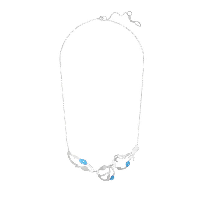  Denisa Piatti-Seaweed small garland necklace- Silber, Plexiglas