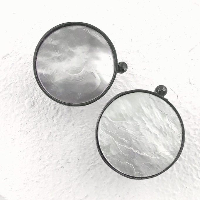 Eva Tesarik - Ohrschmuck aus der Serie "Moonlight" - Silber, Perlmutt