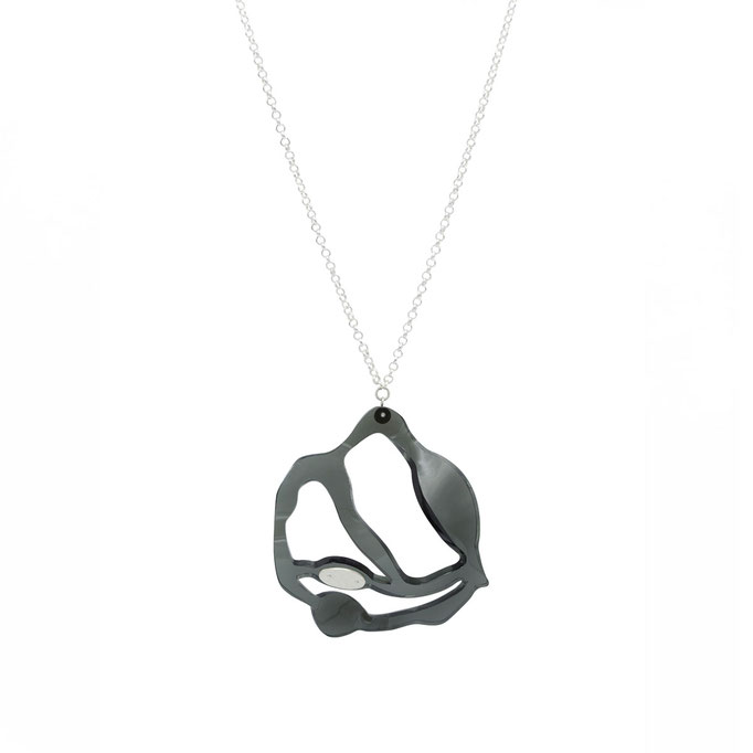 Denisa Piatti-Seaweed Cluster pendant necklace- Silber, Plexiglas