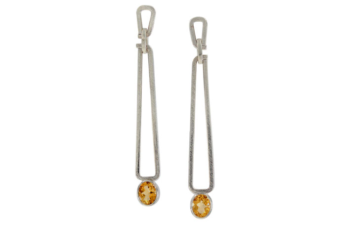 Heike Wanner - Ohrstecker aus der Serie "Alles wird gut." - Silber, Citrine