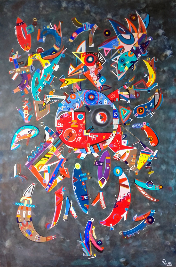 Sol y Luna XX (Eclipse) 120x80 cm Acrylique et huile sur toile. 2017
