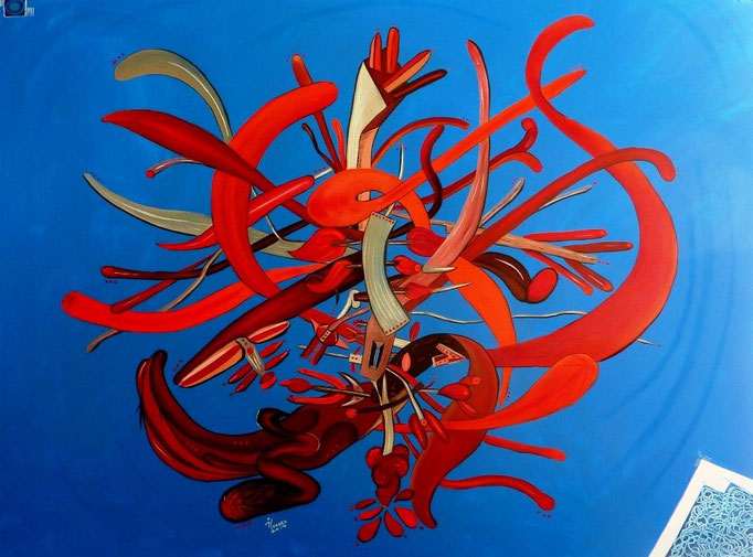 “Colorín ” 97x130 cm, acrylique et huile sur lin, 2014.