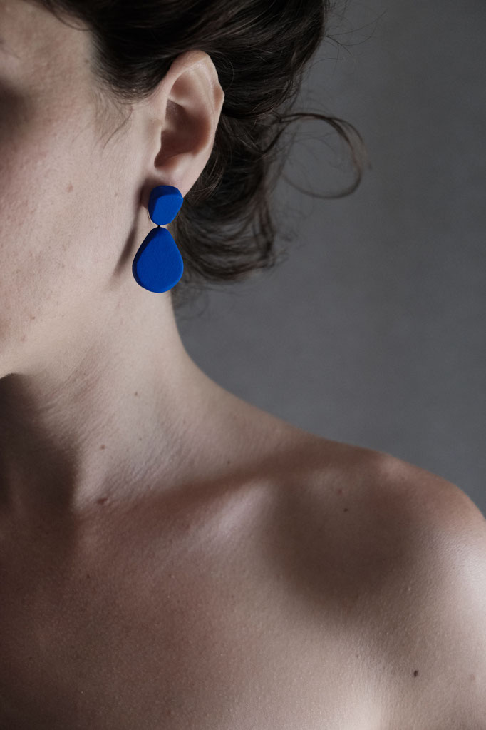 Roxi earrings drop blue 4,5cm sterling silver post