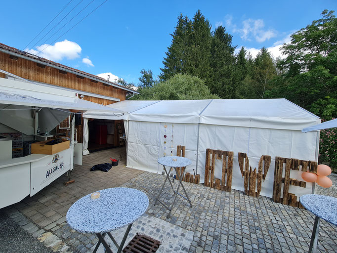 Zelt 9x6m - Hochzeit