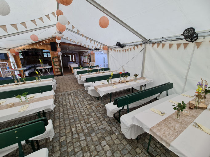 Zelt 9x6m - Hochzeit