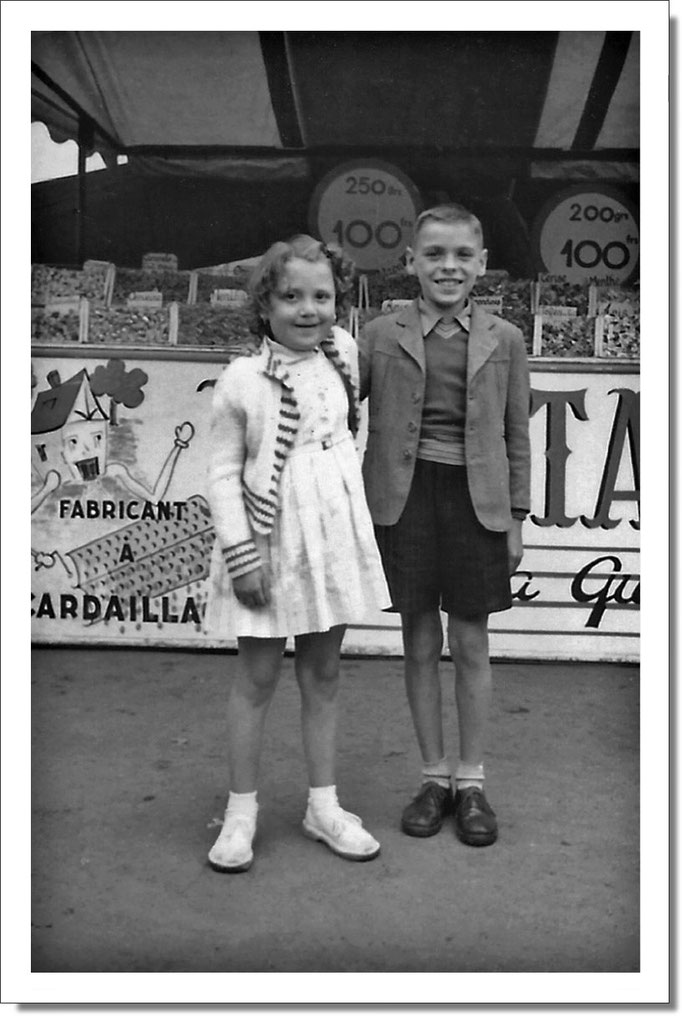 Septembre 1955 - à Figeac avec Nadia, une copine