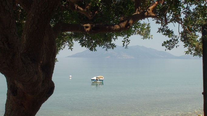 la vue depuis le camping, nous sommes en bord de plage