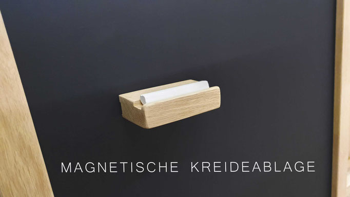 Magnetische Kreideablage in Eiche