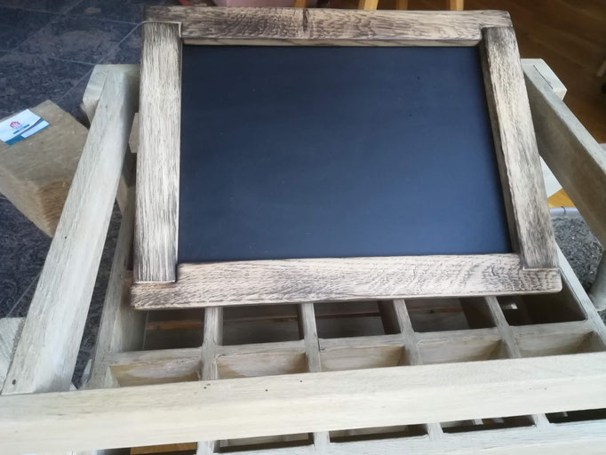 Magnetische Kreidetafel - Eiche Altholz geflammt