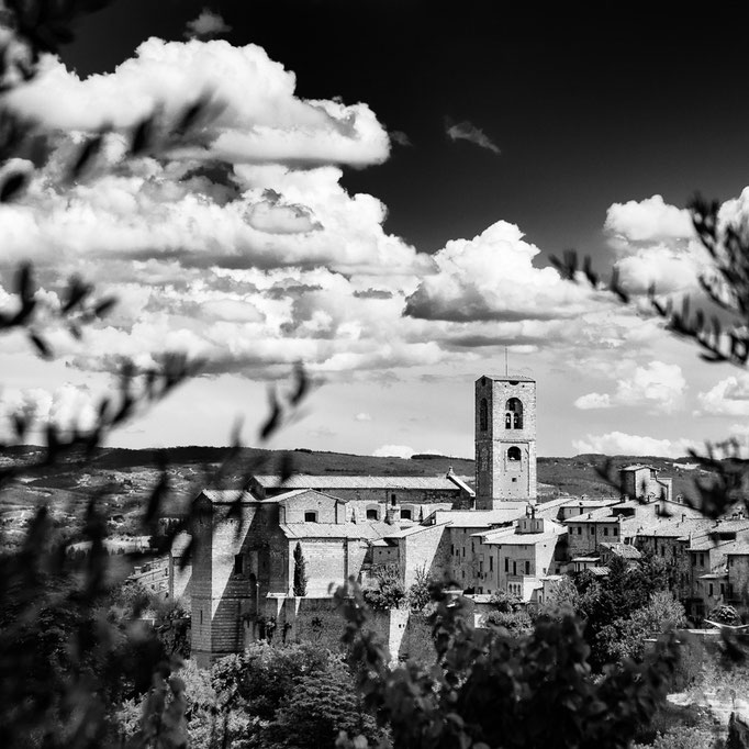 Typical tuscan village on a hill