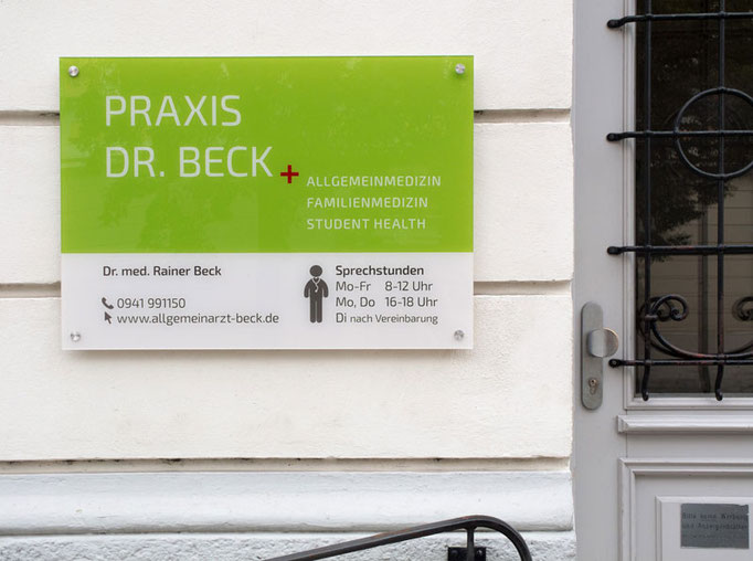 Dr. Rainer Beck - Praxisschild