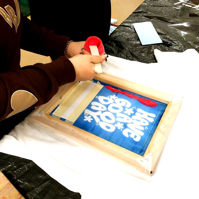 Siebdruck lernen im DIY-Workshop mit Julia Vogel.