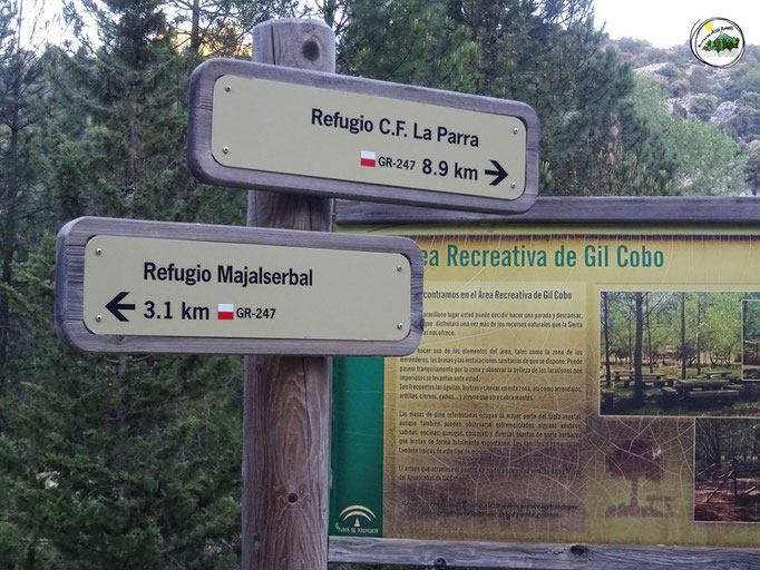Inicio ruta en área recreativa de Gil Cobo