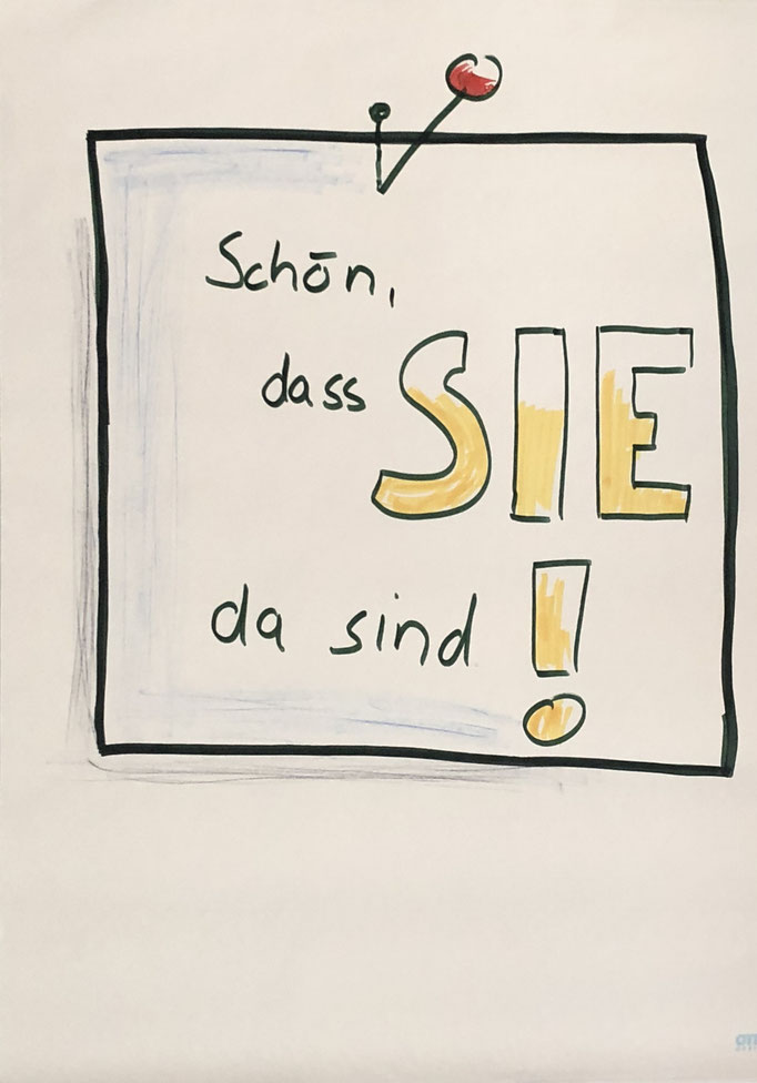 Flipchart Willkommen