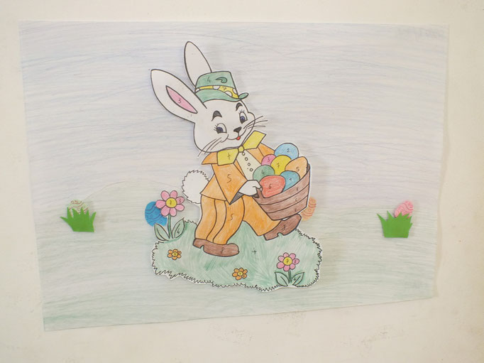 Dessin lapin de Pâques