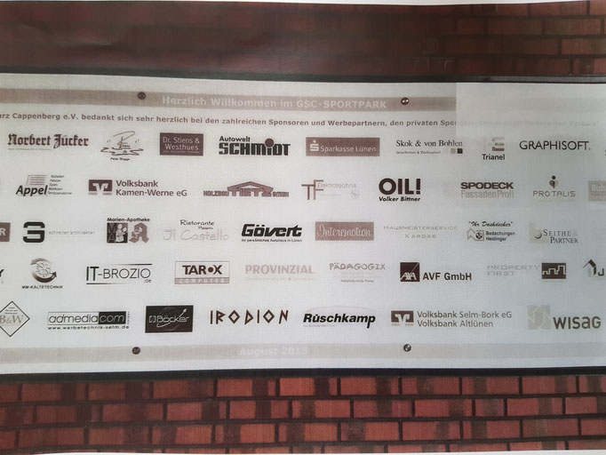 Der GSC SPORTANLAGE auf der Tafel sind auch wir zu finden
