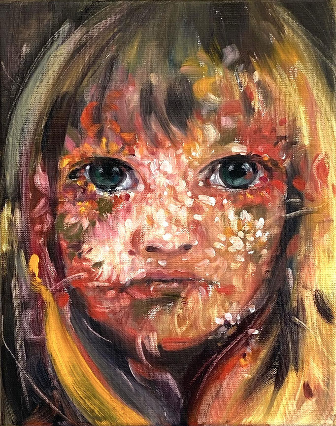 zonder titel (2022), olieverf op linnen, 30 x 24 cm.