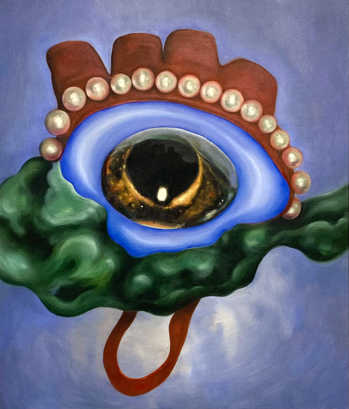 zonder titel (2022), olieverf op linnen, 70 x 60 cm.