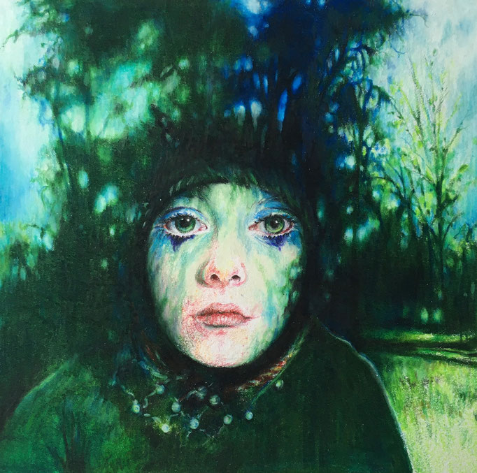 Nowhere to run, nowhere to hide (2020), colored pencil on paper, 13 x 13 cm