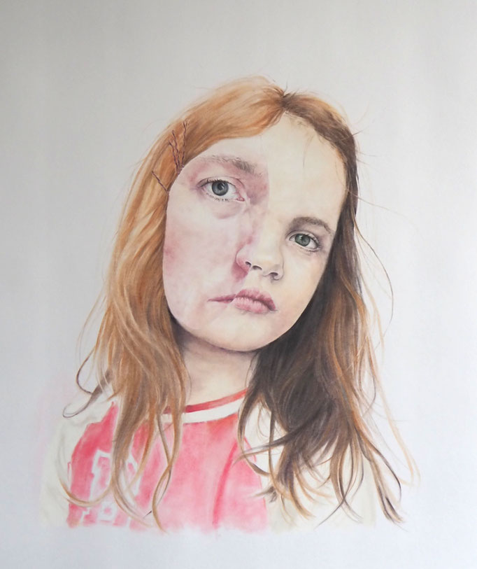 Are you just like me (2017), panpastel on paper, 100 x 70 cm